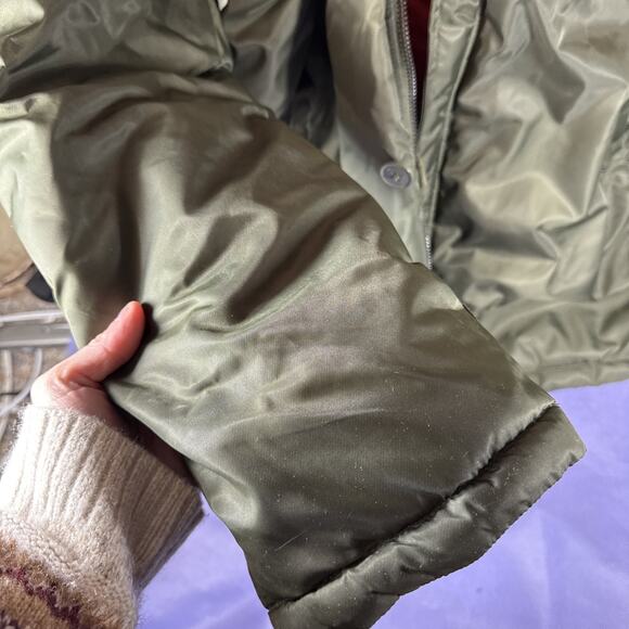 Members Only Jacket Women Green Faux Fur Hood Double Zipper Soft Lining 3XL - Picture 5 of 12